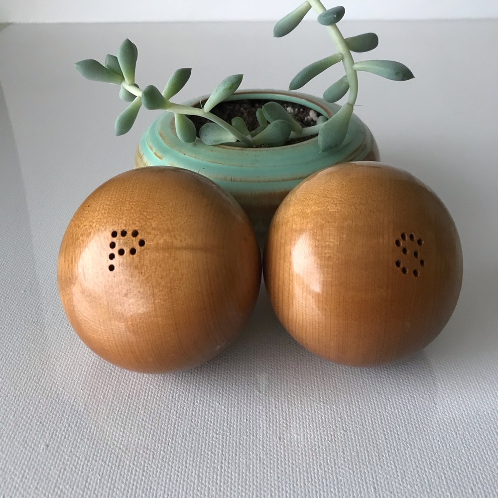 Vintage Boho Myrtlewood Salt & Pepper Shaker Set